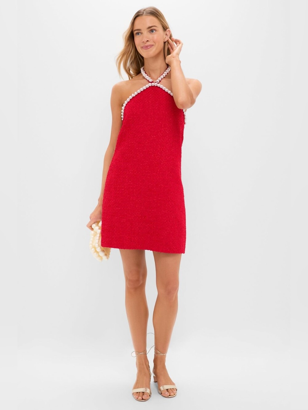 Tuckernuck Hyacinth House Red Tweed And Pearl  Petra Mini Dress